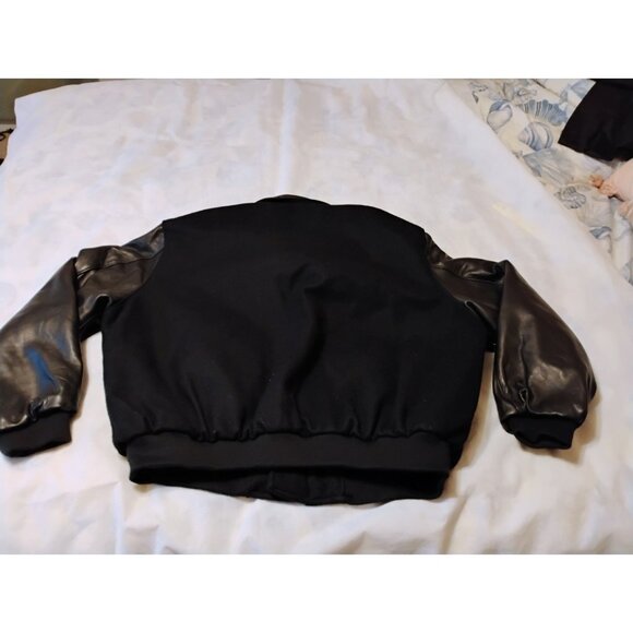 The Original HOLLOWAY Varsity Jacket Size XL Letterman Leather Wool Quilted - Picture 6 of 9